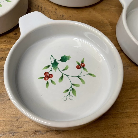 Pfaltzgraff 4-piece WINTERBERRY Fondue Tidbit Dishes Replacement Pieces - Picture 3 of 7